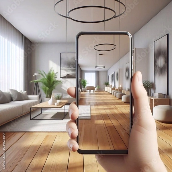 Fototapeta interior design through virtual reality