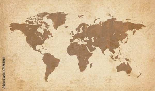 Fototapeta Old world map