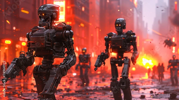 Obraz AI robot soldiers