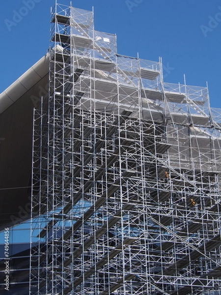 Obraz 巨大な建造物の補修工事