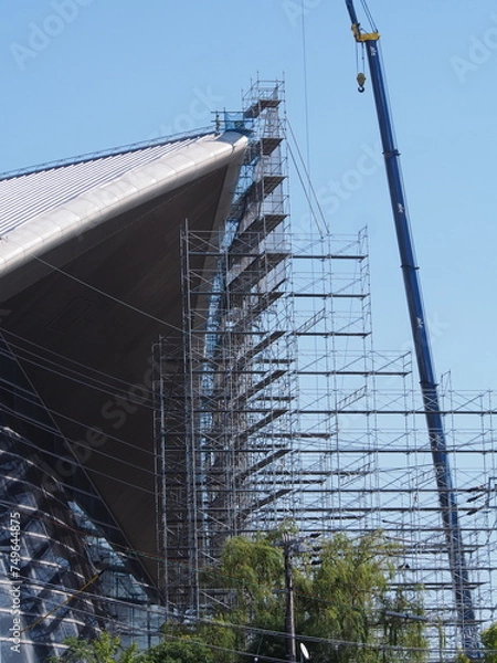 Obraz 巨大な建造物の補修工事