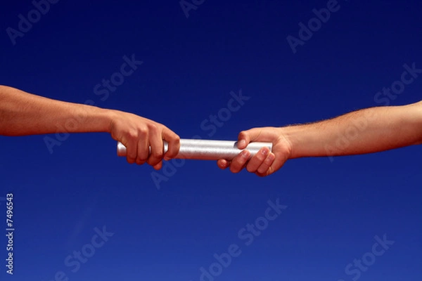 Obraz hands passing the batton