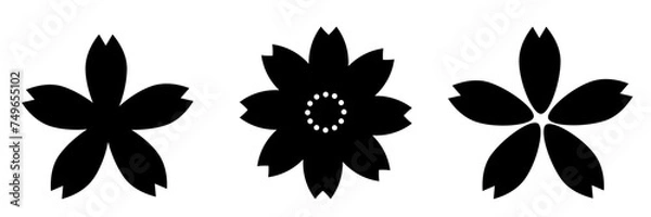 Fototapeta 桜の花　アイコンセット