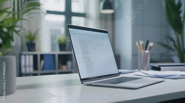 Fototapeta Stylish workplace with computer