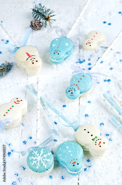 Obraz Christmas makarons