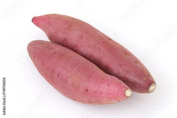 Obraz 白背景のさつまいも（紅はるか）