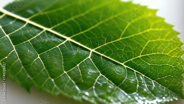 Fototapeta Generative AI, green leaf texture