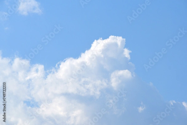 Obraz blue sky background with clouds, Beautiful white cloud on blue sky background, cloud closeup