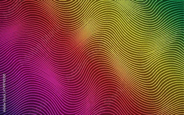 Fototapeta Abstract multicolored wavy lines background