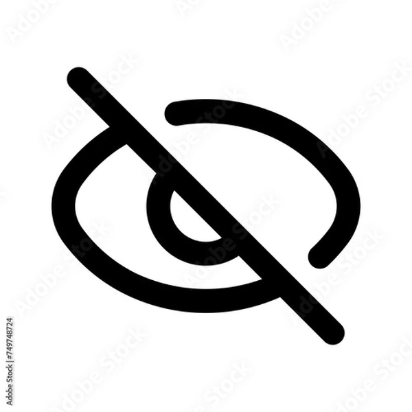 Fototapeta hide line icon