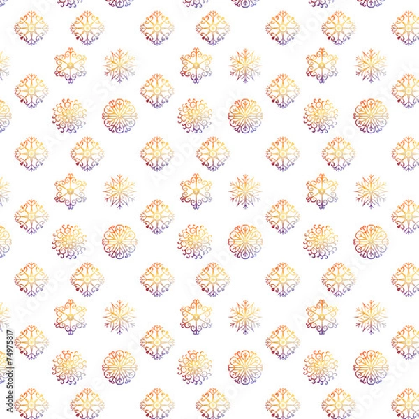 Fototapeta Vector snowflakes. Christmas and new year design pattern.