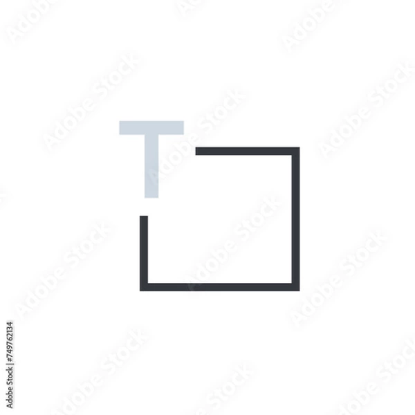 Fototapeta Text Type icon with text area. Computer Typing icon