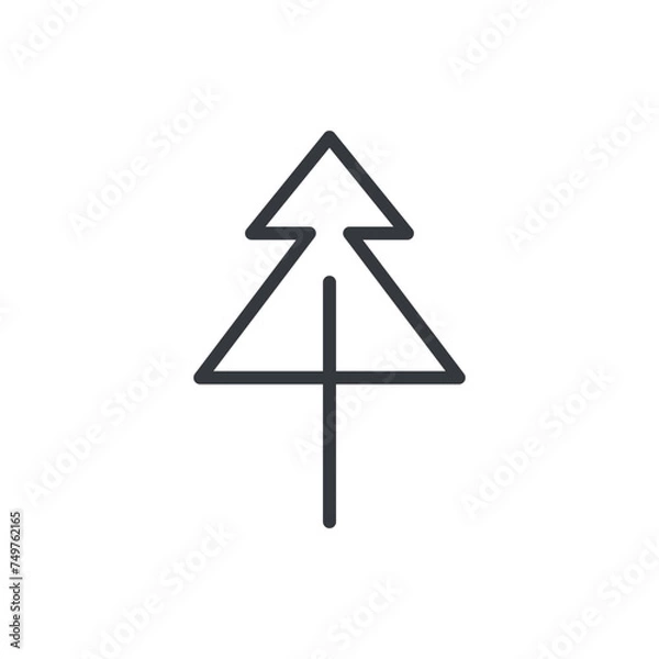 Fototapeta Tree outline icon vector illustration