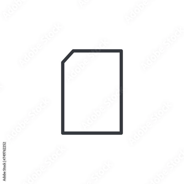 Fototapeta Notepad Symbol Flat Icon. Document, Notebook, File Icon Vector Illustration