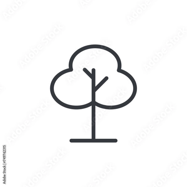 Fototapeta Tree Icon vector art isolated on white background