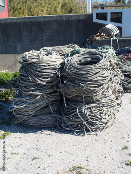 Obraz 漁港の漁具