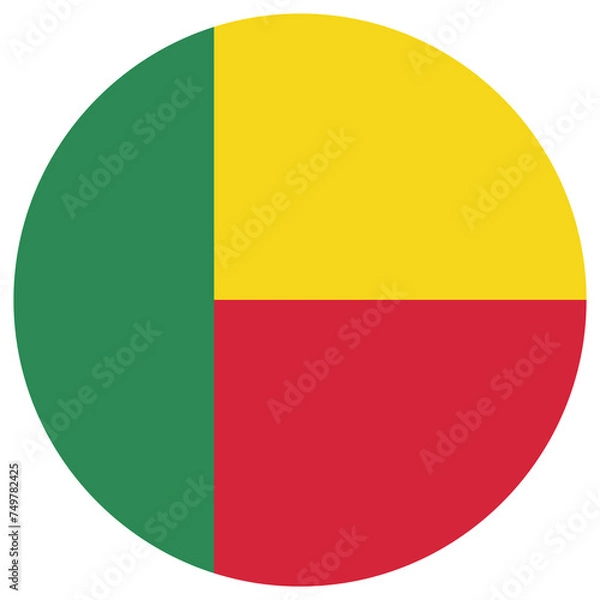 Obraz benin national flag, transparent background