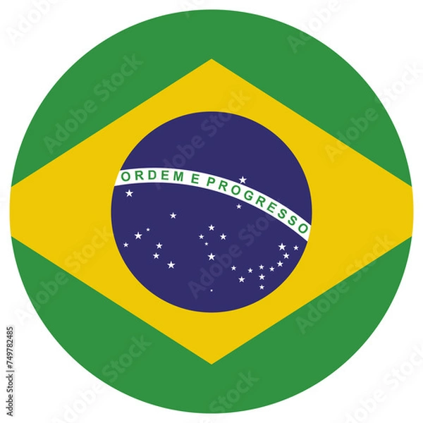 Obraz brazil national flag, transparent background