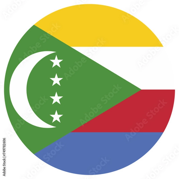 Obraz comoros national flag, transparent background