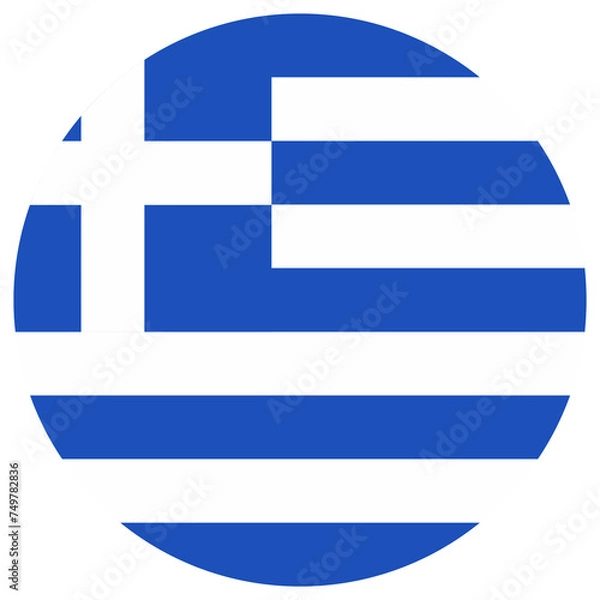 Fototapeta greece national flag, transparent background