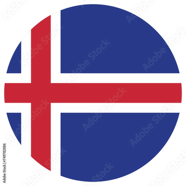 Obraz iceland national flag, transparent background