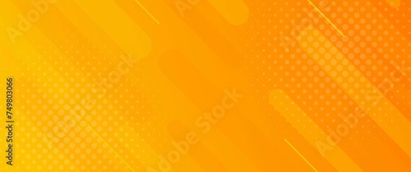 Obraz Bright orange abstract gradient banner background with halftone effect. Modern wallpapers. Suitable for templates, sale banners, events, ads, web and pages