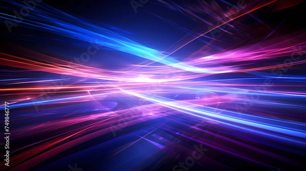 Fototapeta Abstract festive and new year background with stunning soft bokeh lights and shiny elements