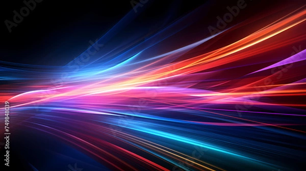 Fototapeta Abstract festive and new year background with stunning soft bokeh lights and shiny elements