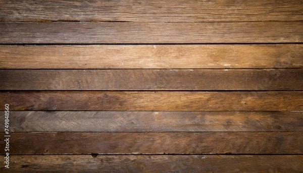 Obraz old planks wooden background or wood grain brown texture, Ai Generate