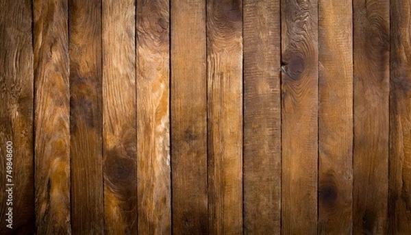 Obraz old planks wooden background or wood grain brown texture, Ai Generate