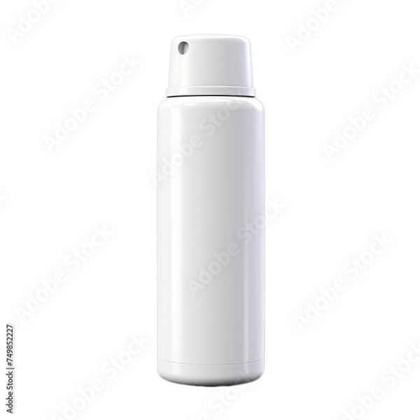 Fototapeta A blank plastic roll-on deodorant bottle isolated on transparent background, png