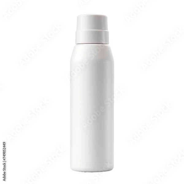 Fototapeta A blank plastic roll-on deodorant bottle isolated on transparent background, png