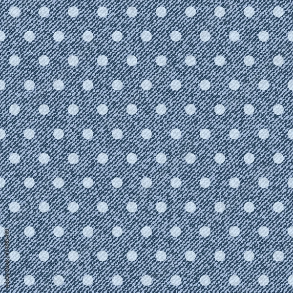 Fototapeta Seamless dotted denim background