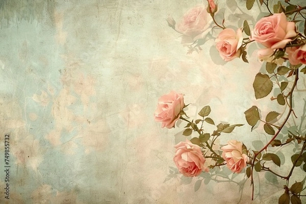 Obraz vintage background with roses
