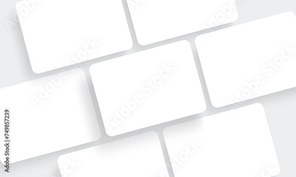 Obraz Blank Tablet Computers Screens For Showing Mobile App Designs. Vector Illustration