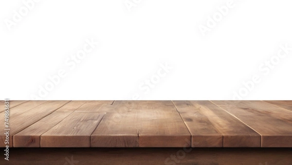 Obraz wooden table top, wood, empty wooden table top, wooden, desk displaying products, light, wooden desk top,The background is transparent.