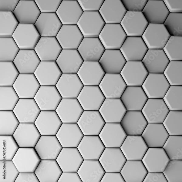 Obraz CGI 3d hexagonal wallpaper background 3d rendering	
