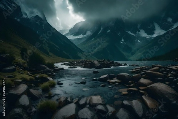 Fototapeta Cloudy mountains