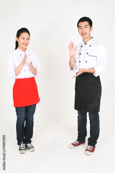 Obraz 스튜디오 안의 요리사