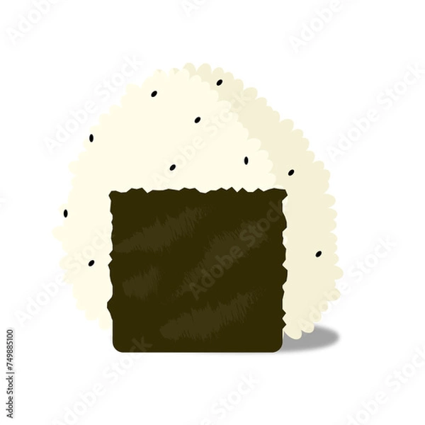 Obraz Onigiri food illustration.