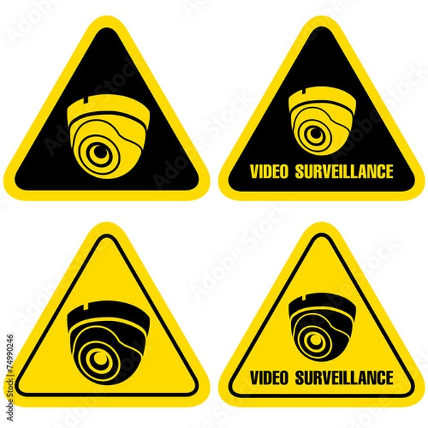 Fototapeta Video surveillance. Triangle. IP cam.