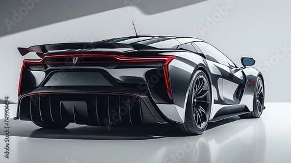 Fototapeta Vibrant Spectrum: A Car in Mesmerizing Hues, Capturing Attention on the Road with Its Bold and Striking Appearance