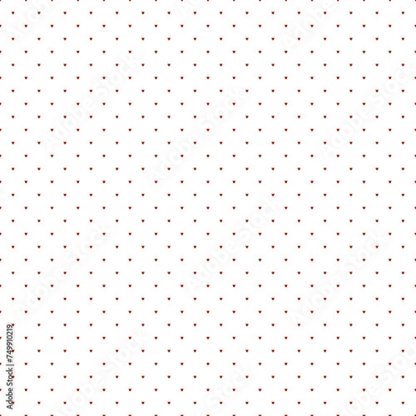 Fototapeta polka dots on white with red heart