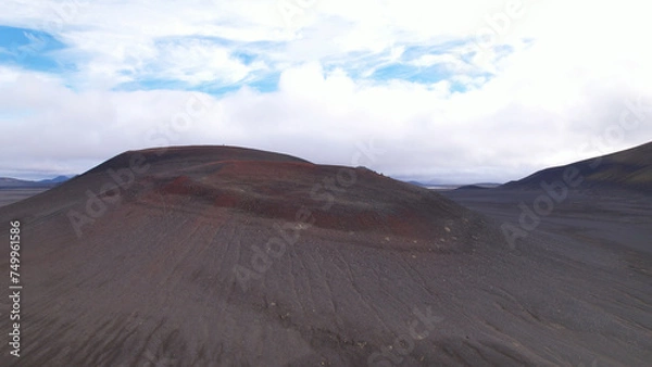 Fototapeta Fjallabak craters in Iceland. Landmannalaugar Black Craters.