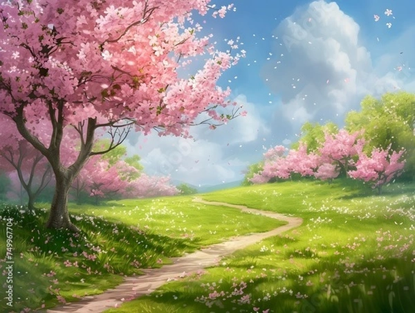 Fototapeta Spring background wallpaper