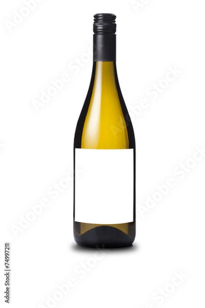 Obraz White wine bottle without label