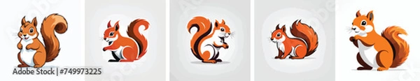 Fototapeta squirrel logo vector icons
