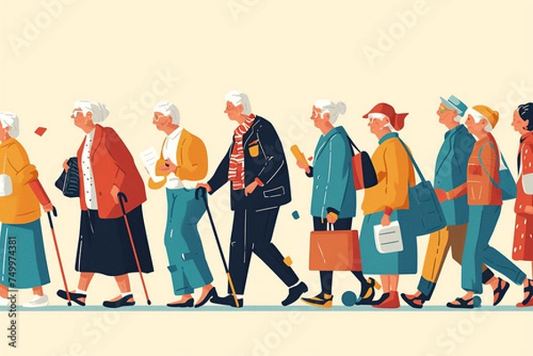 Fototapeta elder's group 