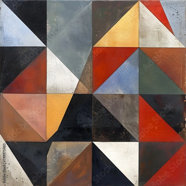 Obraz abstract background with triangles geometric abstraction design canva picture 