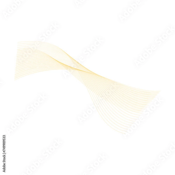 Obraz Gold Abstract Wave Line